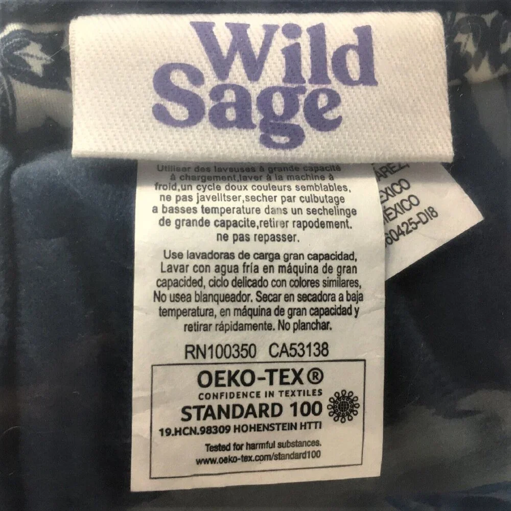 new Wild Sage Velvet Floral 3-Piece Reversible TWIN Quilt Set in Dark Denim-Blue